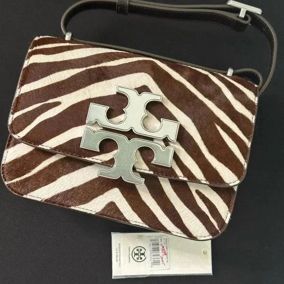 Tory Burch Eleanor Calfhair Fold over Crossbody Bag - Picture 3 of 12